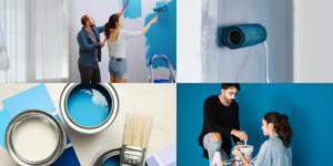 Professional painters working on interior walls with vibrant colors – Top 10 Painting Services in Kolkata.